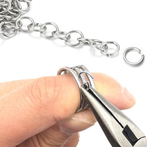 200Pcs/lot 6/7/8/10mm Open Single Loops Jump Rings Split Ring Stainless Steel DIY Necklace Findings For Jewelry Making Wholesale