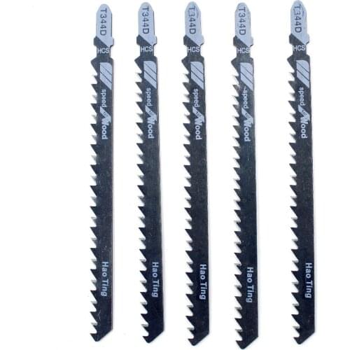 5Pcs/set T344D 13cm Jig Saw Blades Fast Cutting Reciprocating For Hard and Soft Wood PVC Fibreboard 5-6 PRO TPI Power Tools