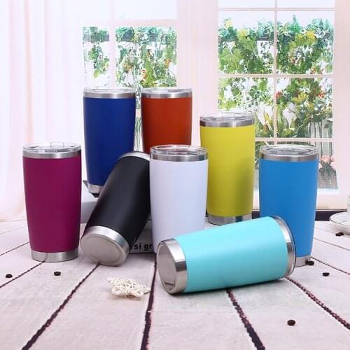 600ml 20oz Vacuum Cup Insulated Double Wall 304 Stainless Steel Mugs vehicle-mounted Water Bottle 8 Colors available