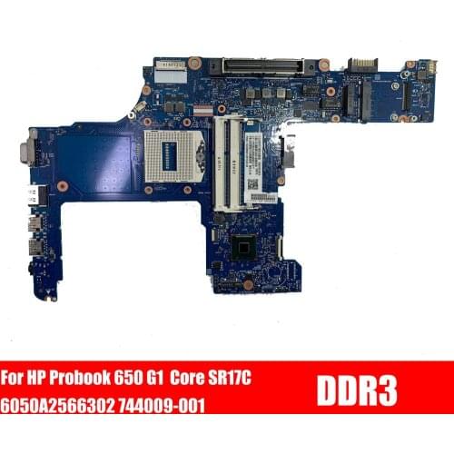 6050A2566302 744009-001 TESTED DDR3 Laptop motherboard For HP Probook 650 G1 Core SR17C Mainboard