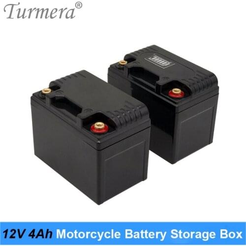 Turmera 12V 4Ah 5Ah Motorcycle Battery Storage Battery Box with Indicator Can Hold 10Piece 18650 or 5Piece 32700 Lifepo4 Battery