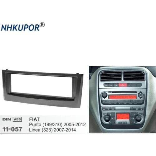 Single 1 Din Car Radio Fascia For FIAT Punto 199 310 Linea 323 Stereo Panel Mounting Installation Dash Frame Kit Trim