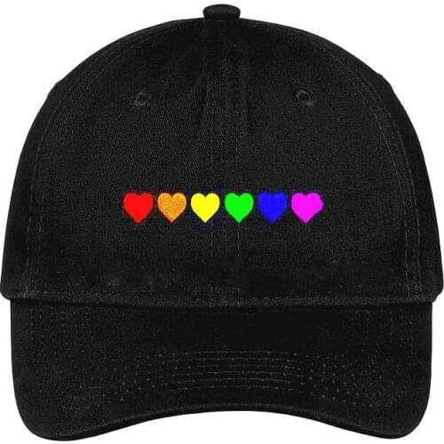 Rainbow Hearts Printed Baseball Dad Cap Unisex Gay Pride Hat Pride Flag LGBT Hat,Printed Caps