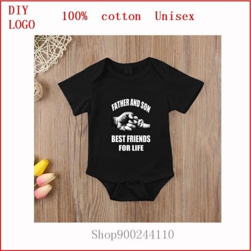 Bodysuits baby for Newborns Boys Girls Clothes Short Sleeves Father And Son Fathers Day white print Baby Clothes Kids Jumpsuit