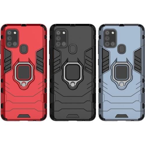 For Samsung A21S Case Stand Holder Magnetic Car Ring Phone Back Cover for Samsung Galaxy A21S A 21S A21 S Case Coque Funda