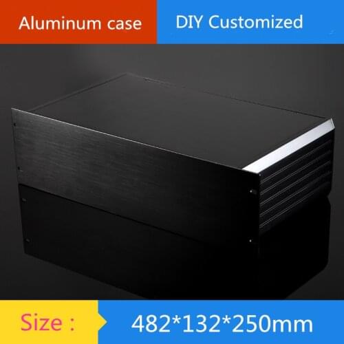 DIY AMP CASE 482*132*250mm 250 deep 19-inch standard 3U chassis instrumentation aluminum chassis amplifier aluminum shell/case