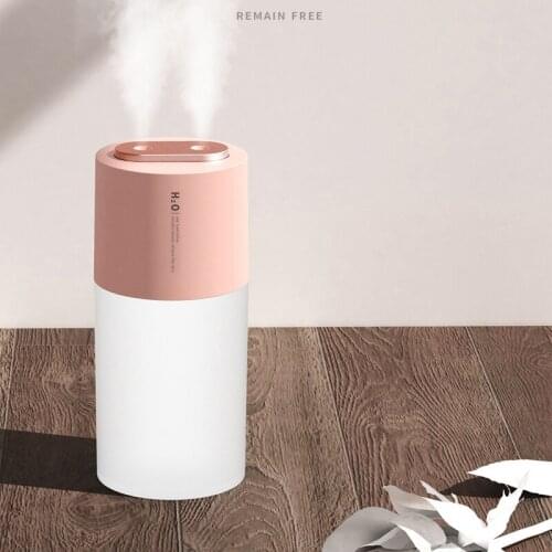 ELOOLE 400ML Dual Spray Air Humidifier Diffuser Purifier USB And Battery Pack With Lamp Fine Spray Two Modes For Home Office