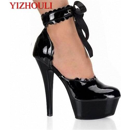 Hot Sale Custom-Make 15CM Sexy Super High Heel Patent Leather Shoes, Performance Star / Model Shoes, Wedding Shoes,Crystal Shoes