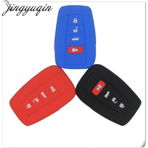 Jingyuqin 30X Silicone Car Remote Key Fob Cover Case For Toyota Camry CHR Prius Corolla RAV4 Hybrid Prius Skin Holder Protector