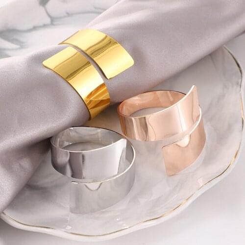 1pc Serviette Rings Napkin Holder Table Dinner Towel Napkin Ring Decoration For Wedding Party Hotel Banquet Napkin Buckle