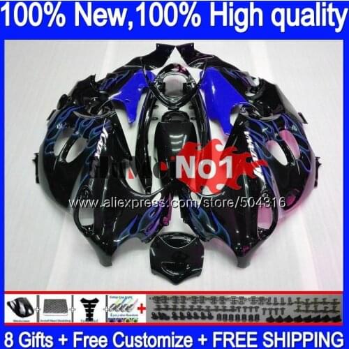 Body For SUZUKI KATANA GSXF 600 750 GSXF600 98 99 00 2001 2002 Blue flames12MC.111 GSX600F GSXF750 1998 1999 2000 01 02 Fairing