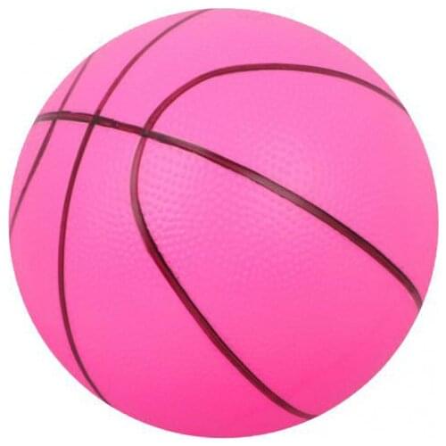 Mini Bouncy Basketball Indoor/Outdoor Sports Ball Kids Toy Gift-Rose Red