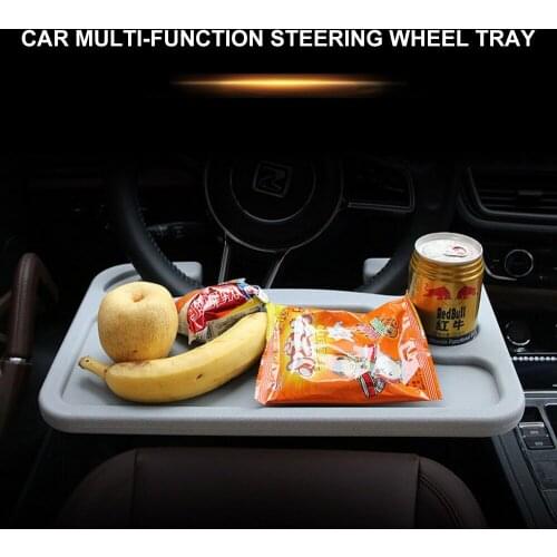 Multi-function Car Steering Wheel Tray Table Laptop Stand Portable Notebook Desk Universal Folding Drink Food Cup Holder Desk