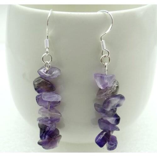 Fashion Natural stone Quartz Crystal aventurine Turquoises tiger eye Earrings pendant Jewelry making Earrings Accessories A6