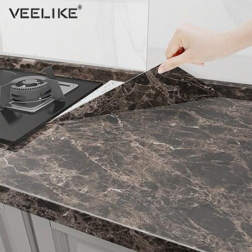 Marble Self Adhesive Wallpaper Modern Home Decor Wall Stickers Waterproof Bathroom Kitchen Cabinet Vinyl Furniture Contact Paper