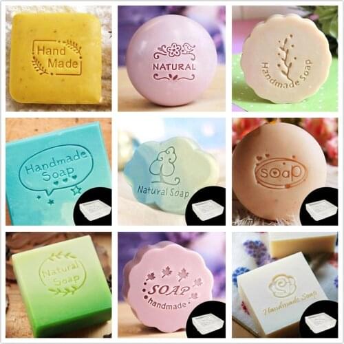 Soap Stamp DIY Acrylic Handmade Seal Flowers And Letters Series Organic Natural With Handle Chapters For DIY Soap Making