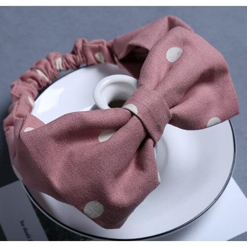 New Soft Cotton Wave Point Baby Headband Baby Girl Headbands Bow Head Wrap Knotted Cute For Newborn Hair Accessories