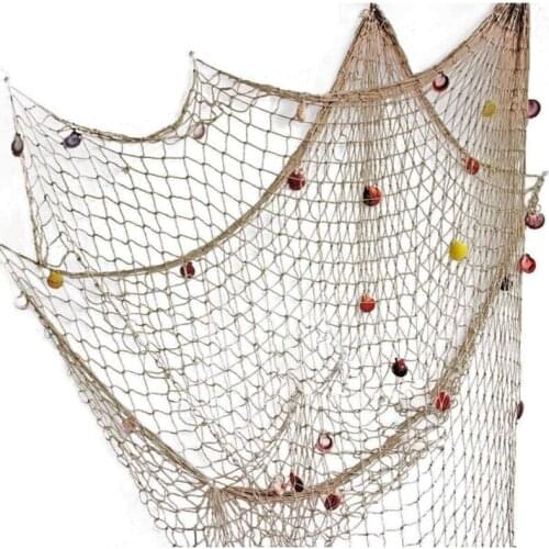 Ocean Themed Hangings Decoration Nature Fish Net Mediterranean Style Mermaid Party Decor for Pirate Hawaiian