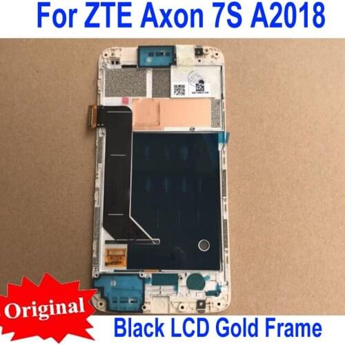 Original LTPro Working 5.5" LCD Display Touch Panel matrix Screen Digitizer Assembly Sensor with Frame For ZTE Axon 7S A2018