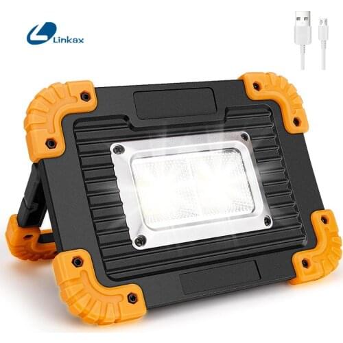 10W Portable Spotlight IPX4 Waterproof 750lm Super Bright COB Led Work Light Rechargeable Outdoor Camping Lampe Led Flashlight
