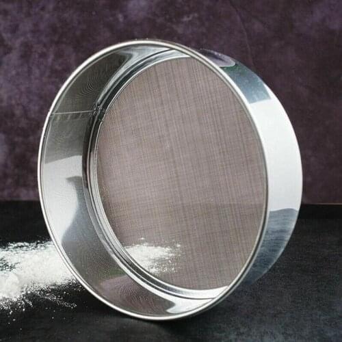 Kitchen Mesh Flour Sifter Household Stainless Steel Round Flour Sieve Strainer Shareker Cake Baking Tool