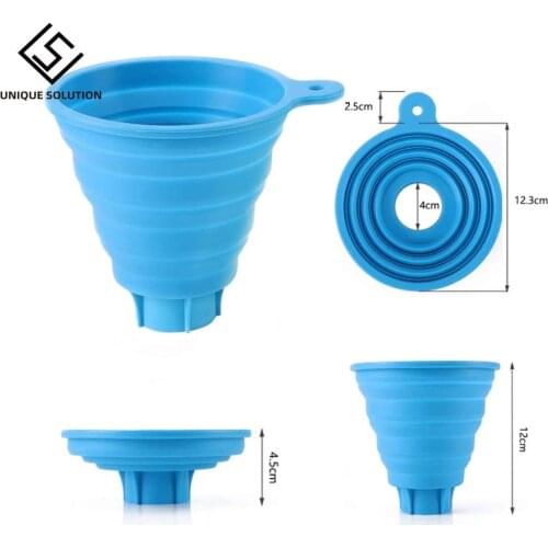 Silicone Collapsible Funnel for Jars Foldable Large Canning Jar Funnel for Wide Mouth and Regular Jars Food Grade Jam Spice