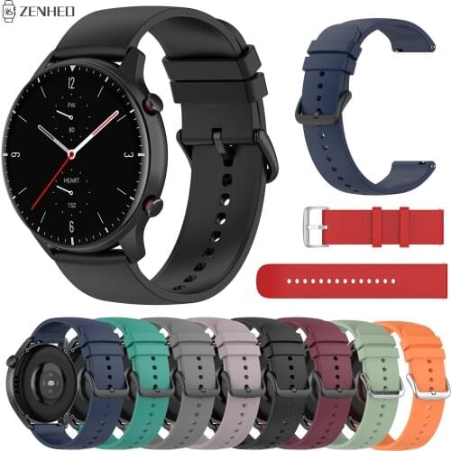 22mm Silicone Strap For Xiaomi Huami Amazfit GTR 2 2e/GTR 47mm/Pace Stratos 2 2S Replacement Watchband For Xiaomi Mi Watch Color