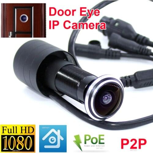 SMTKEY Memory TF card slot POE iP Mini camera Door Eye 170degree Network peephole door cat eye onvif ip camera