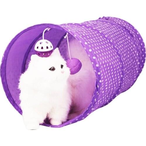 Funny Pet Tunnel Cat Play Rainbown Tunnel Brown Foldable Cat Tunnel Kitten Toy Bulk Toys Rabbit Tunnel Cat Cave Dropshipping