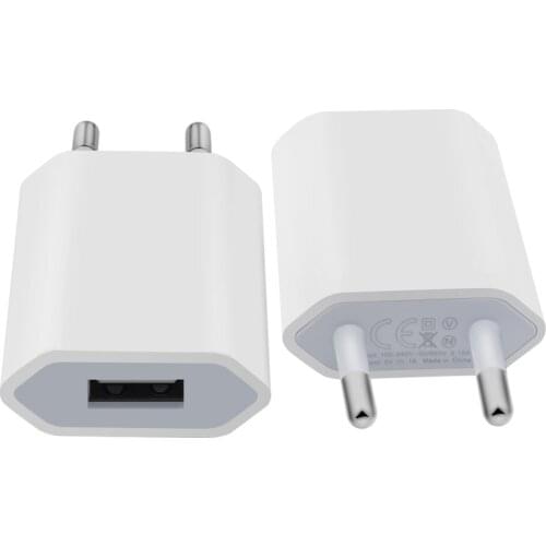 Universal 5W EU Plug Travel USB Wall Charger 5V/1A Rapid Charging For iPhone 6 6S 7 8 Plus X XS Max XR Mobile Phone AC Adapter