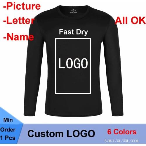 Factory Price! Free Custom Printing LOGO Design Fast Dry TShirt For Men Women Child DIY Photo or Logo Sport T-shirt Tops Clothes