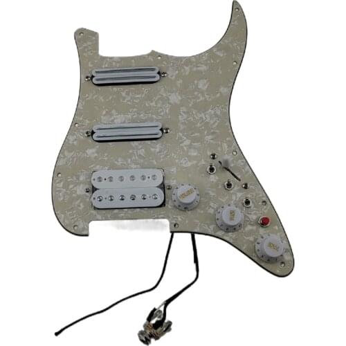Guitar Pickups Humbucker Pickup Prewired loaded Pickguard Guitar Alnico 5 HSS Wiring Harness Push-Pull Single Cut Set For /Strat