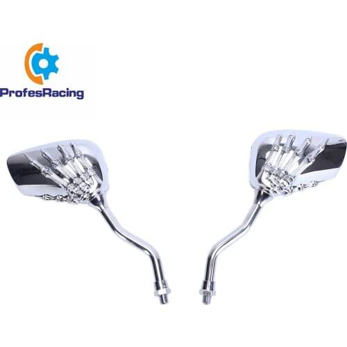 1 Pair Universal Motorcycle Skull Hand Rearveiw Mirrors For Honda Suzuki Kawasaki /Shadow Spirit VT750 VT1100 VL 700 750 800