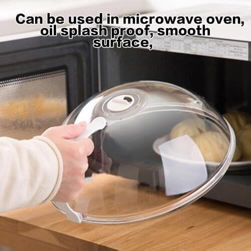 1pc Plastic Food Cover Table Food Splatter Guard Protector Food Dish Cover Microwave Hover Anti-Sputtering Cover Kitchen Tools