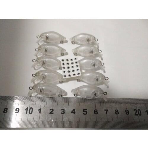 10pcs Unpainted Crankbait Fishing Lure Body 1 1/4 Inch 1.9gr Blank lure JSE202