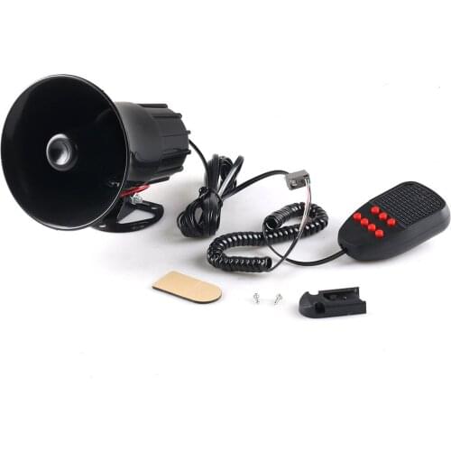 2018 7 Tone Sound Car Emergency Siren Car Siren Horn Mic PA Speaker System Emergency Amplifier Hooter 12V 100W