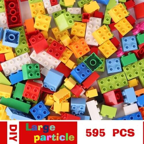 190pcs large particle bulk building block set compatible classic urban building blocks DIY educational childrens assembled toys