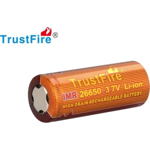 2pcs/lot Trustfire 26650 3400mAh 30A IMR 3.7V High Drain Rechargeable Lithium Battery For Led flashlights headlamps