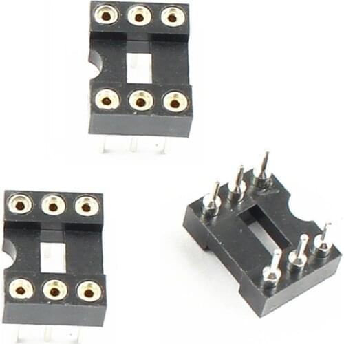 20 Pcs 6 PIN Round DIP IC Sockets Adaptor Narrow NEW