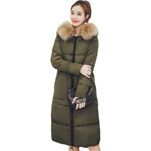 2019 Real Cotton Girls Long Fund Winter New Easy Will Code Overknee Thickening Heavy Seta Lead Cotton-padded Clothes Loose Coat