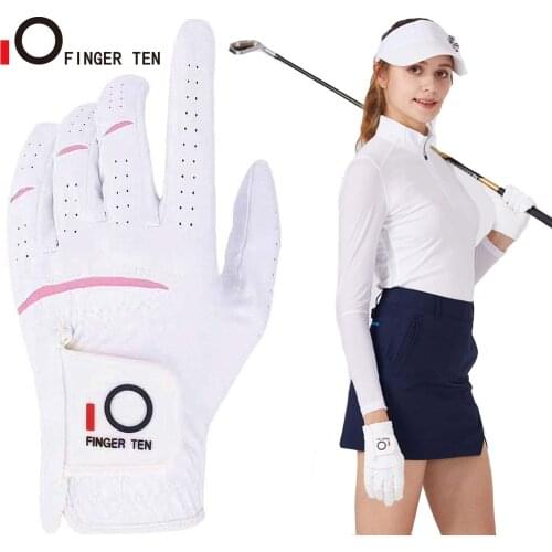 3Pcs Left Right Hand Golf Gloves Women Cabretta Leather XS S M L XL Breathable Ladies Glove Wet Hot Cool Grip Drop Shipping