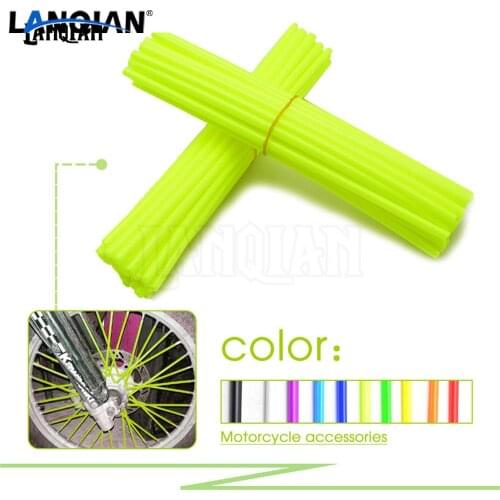 72 Pcs Universal Motorcycle Dirt Bike Enduro Off Road Rim Wheel spoke skins For HONDA 125 SUZUKI 250 YAMAHA 450 KAWASAKI zx6