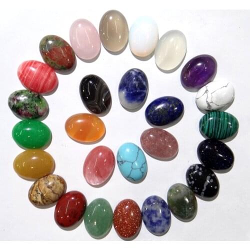 Free Shipping Fashion Hot Selling Top Quality Natural Stone Oval Cabochon 15x20mm Stone Bead 30pcs/lot