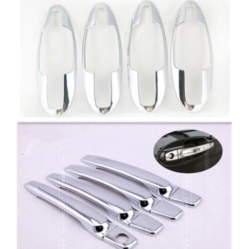 FUNDUOO For Hyundai Sonata 2002 2003 2004 2005 New Chrome Car Door Handle Cover + Cup Bowl Trim Sticker Free Shipping