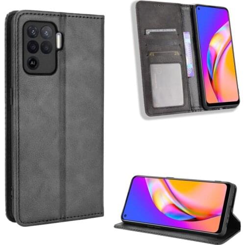 For OPPO F19 Pro Case Wallet Flip Style PU Leather Phone Bag Cover For OPPO A94 Reno5 F Reno5 lite A 94 F19Pro With Photo Frame