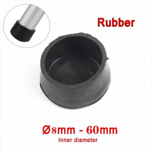 8mm-60mm Black Rubber Round Caps Protection Gasket Dust Seal End Cover Caps For Pipe Bolt Furniture