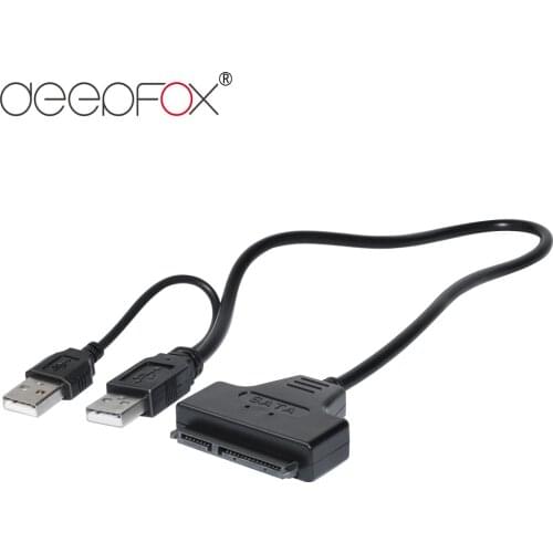 DeepFox Double USB 2.0 To SATA 3 2.5 inch Hard Drive Cable Hard Disk Driver Adapter Cable For SSD