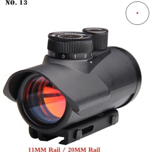 Red Spot Scope Holographic Sight Scope View 1x30mm 11mm/20mm Red Film Metal Sight Rail Mount for Tactical, Hunting Sight