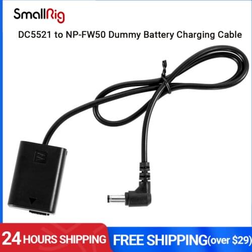 SmallRig DC5521 To NP-FW50 Dummy Battery Charging Cable For Sony A5/A6/A7 Series Cameras- 2921