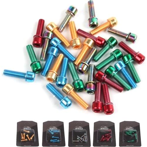 MTB Bicycle Handlebar Screws Titanium-plated Colorful Screws M5*18MM Stem Riser Screws